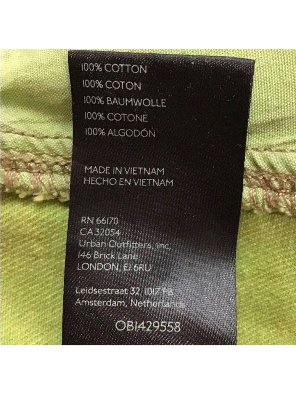 BDG Wide Leg Baggy Barrel Jeans Lime Green Denim 24 Waist Urban Outfitters EUC - Picture 11 of 11